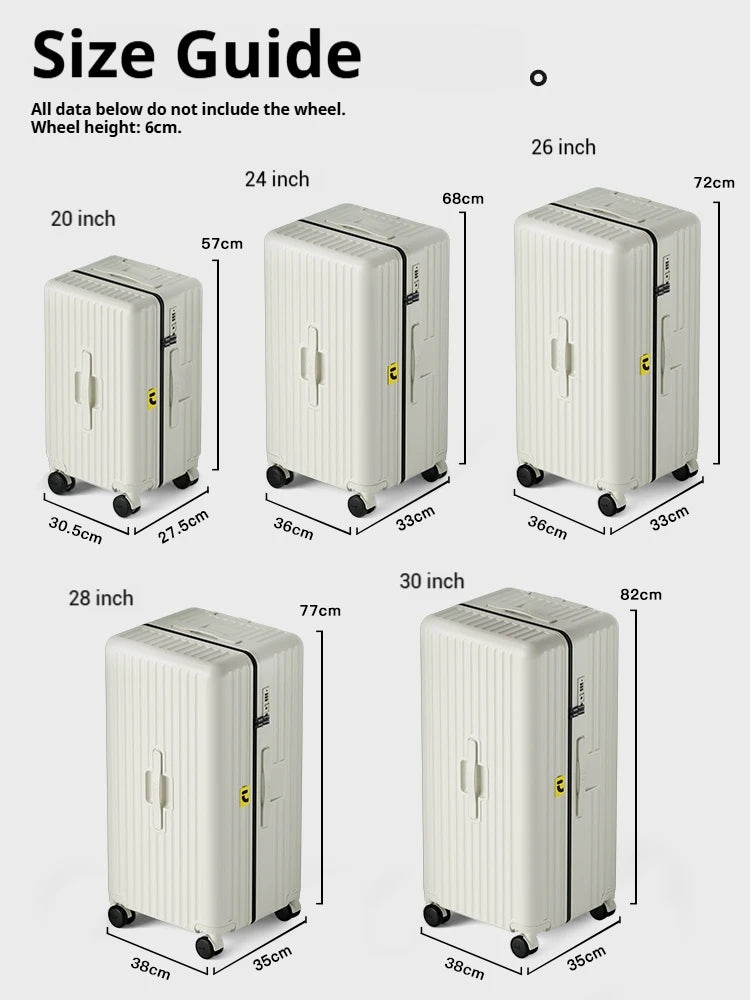 Large Capacity Travel Luggage Aluminum frame Suitcase Trolley Case 22/26/28 inch Travel Suitcase with Cup Holder Boarding Case Peaceful Pleasures Health and Wellness