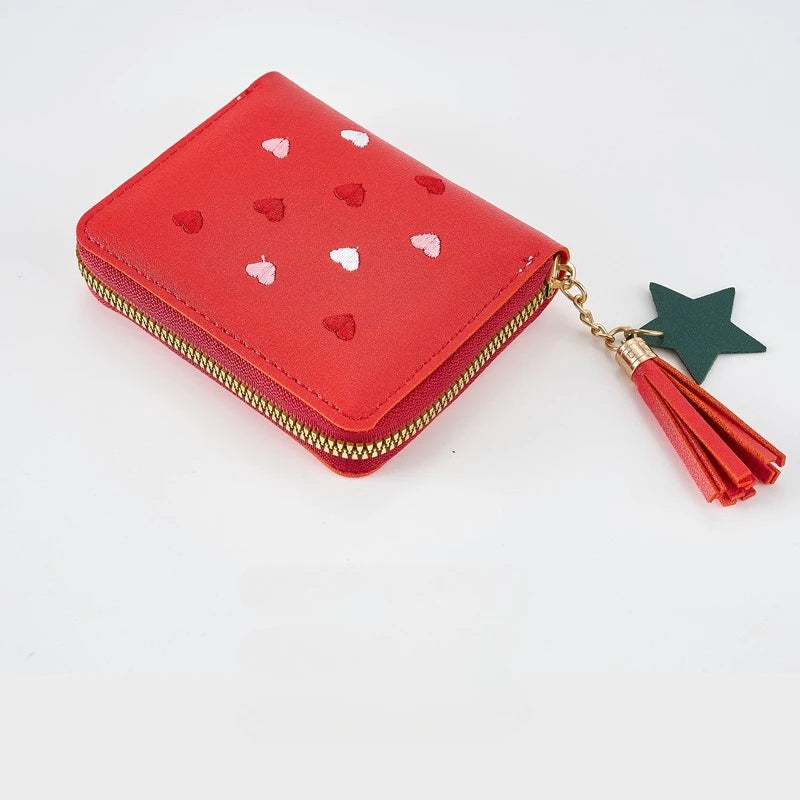 Women's Mini Tassel Wallet | Korean Style Zipper Coin Purse