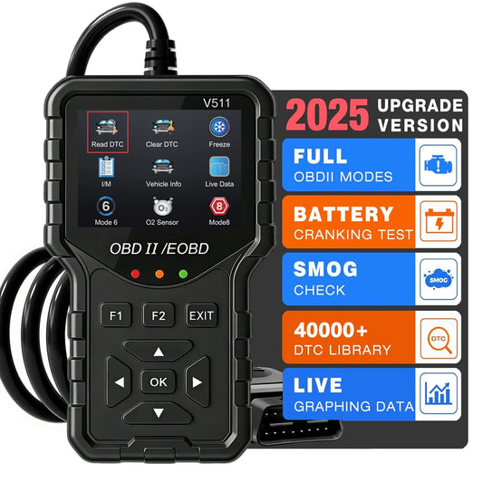 V511 OBD2 Car Diagnostic Scanner 2025 – 8 Languages Peaceful Pleasures Health and Wellness