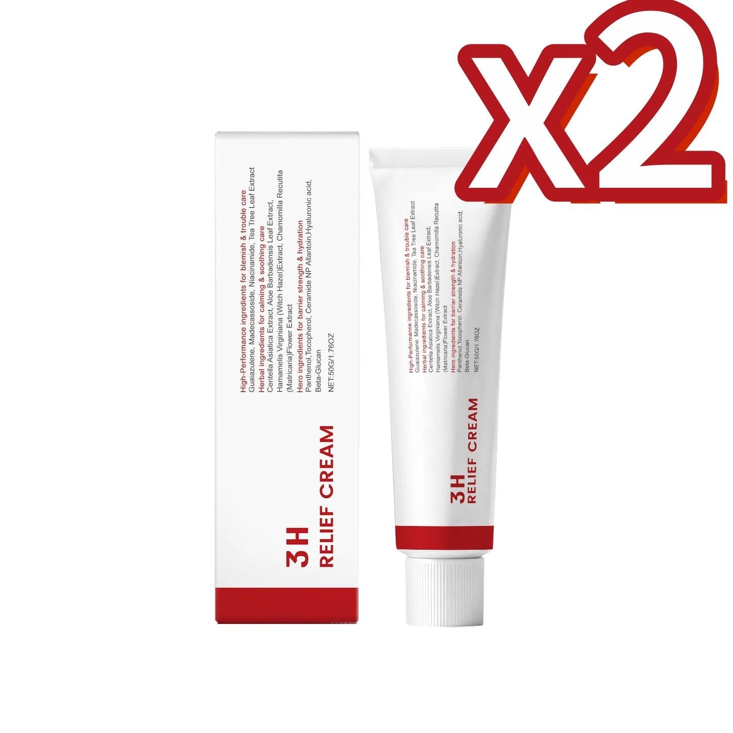 Centella Nicotinamide Skin Cream Strengthen Skin Barrier Moisturize Dry Skin Calm Sensitivity Smooth Fine Lines Skin Care Creams Peaceful Pleasures Health and Wellness 50g Boxed X2PCS