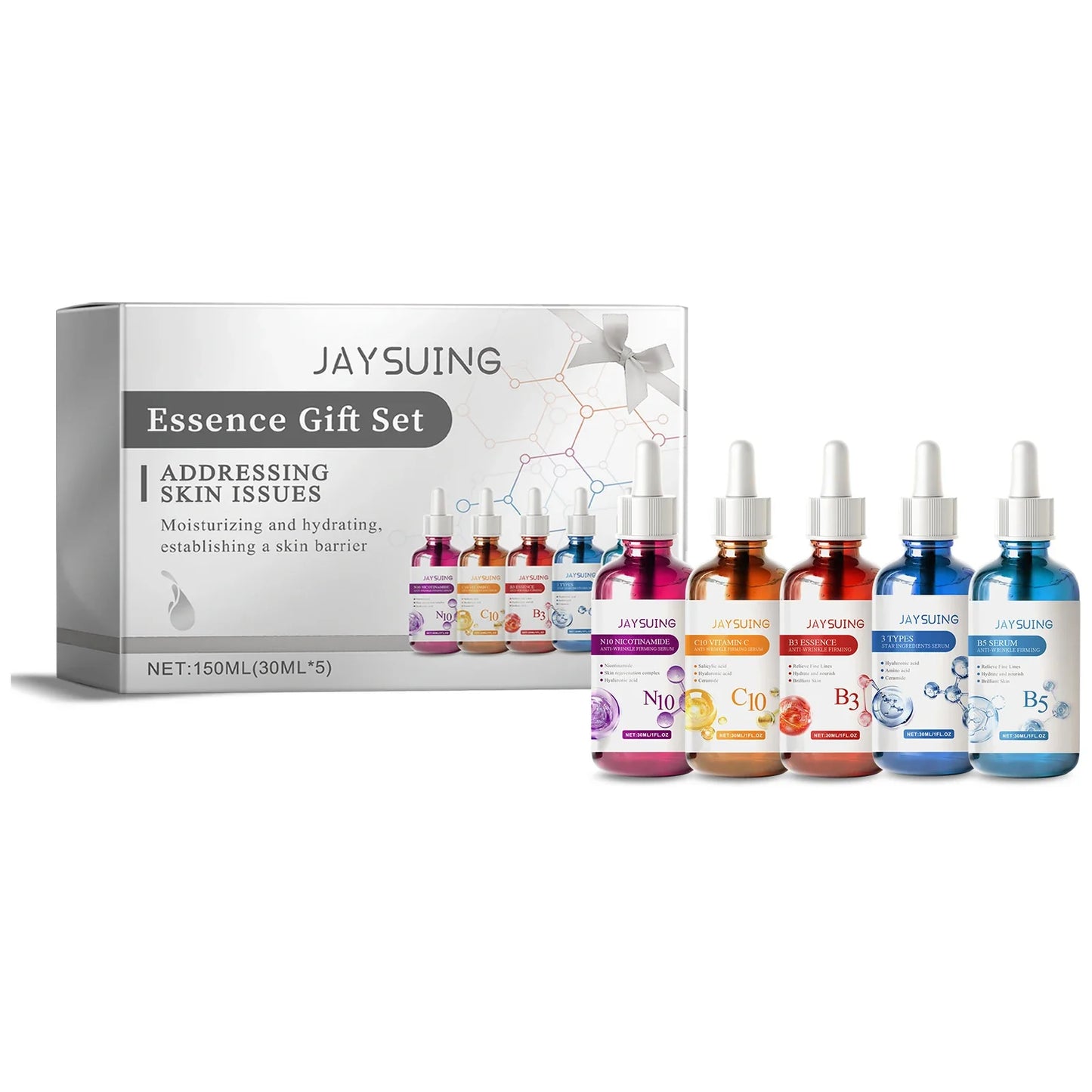 Jaysuing 5-Piece Facial Serum Gift Set – Anti-Aging & Brightening