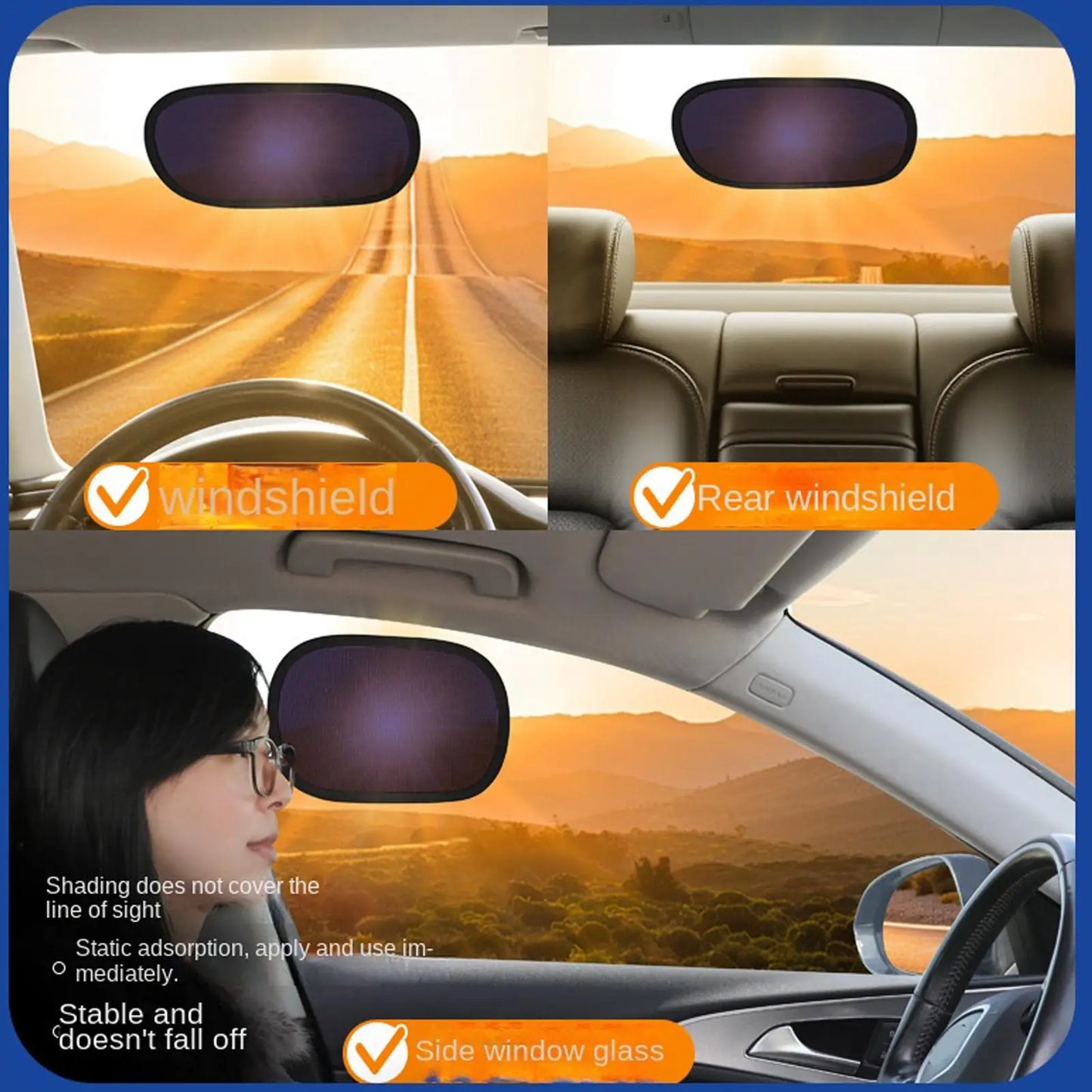 Static Cling Car Sun Shade UV Blocking Side Window Cover Heat Shield for Kids and Pets for SUV Truck Sedan, Summer Driving Peaceful Pleasures Health and Wellness