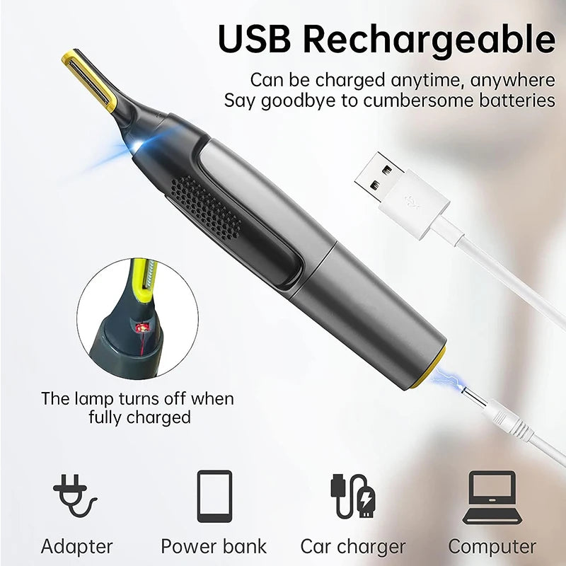 Electric Eyebrow Trimmer Razor Ultra Thin Precision Trimmer Electric Portable Ear Trimmer For Men Nose Hair Shaver Peaceful Pleasures Health and Wellness