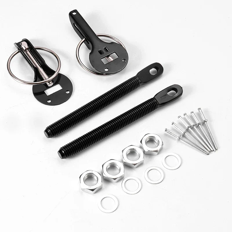 Aluminum Racing Hood Pin Lock Kit – Universal Bonnet Latch