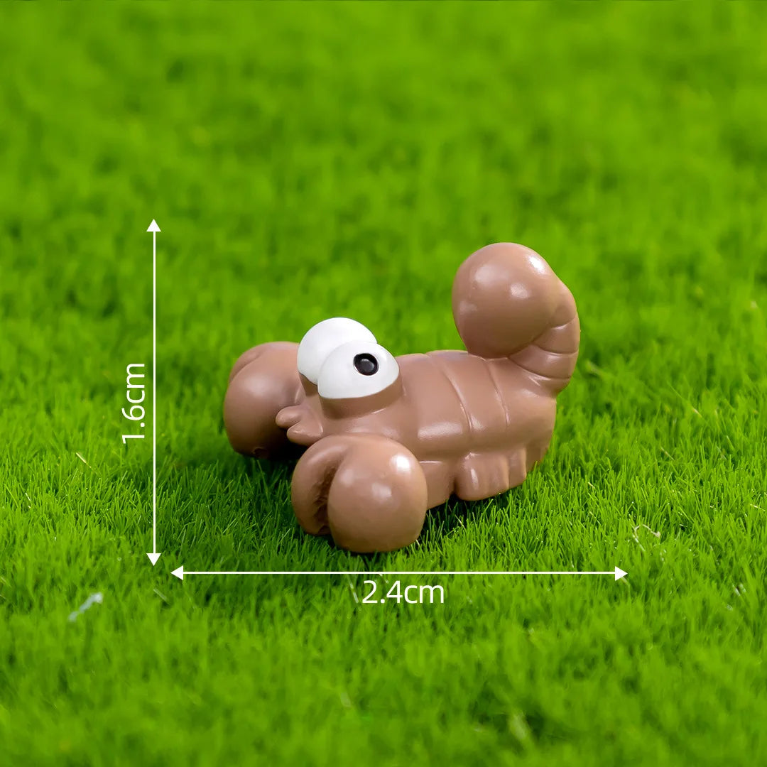 Cartoon Caterpillar & Snail Mini Figurines | Desk Decor