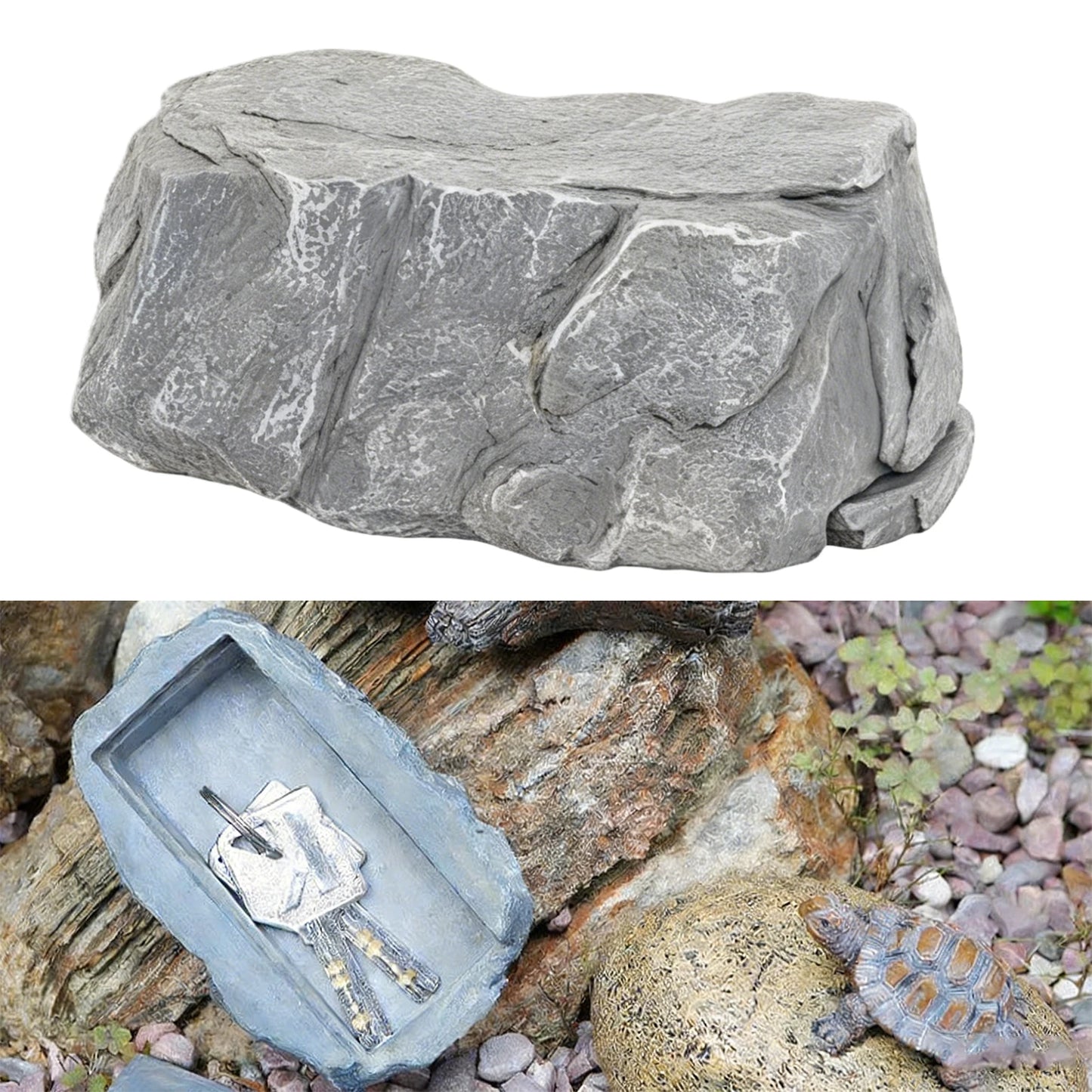 Fake Rock Key Hider – Realistic Resin Outdoor Key Storage Box