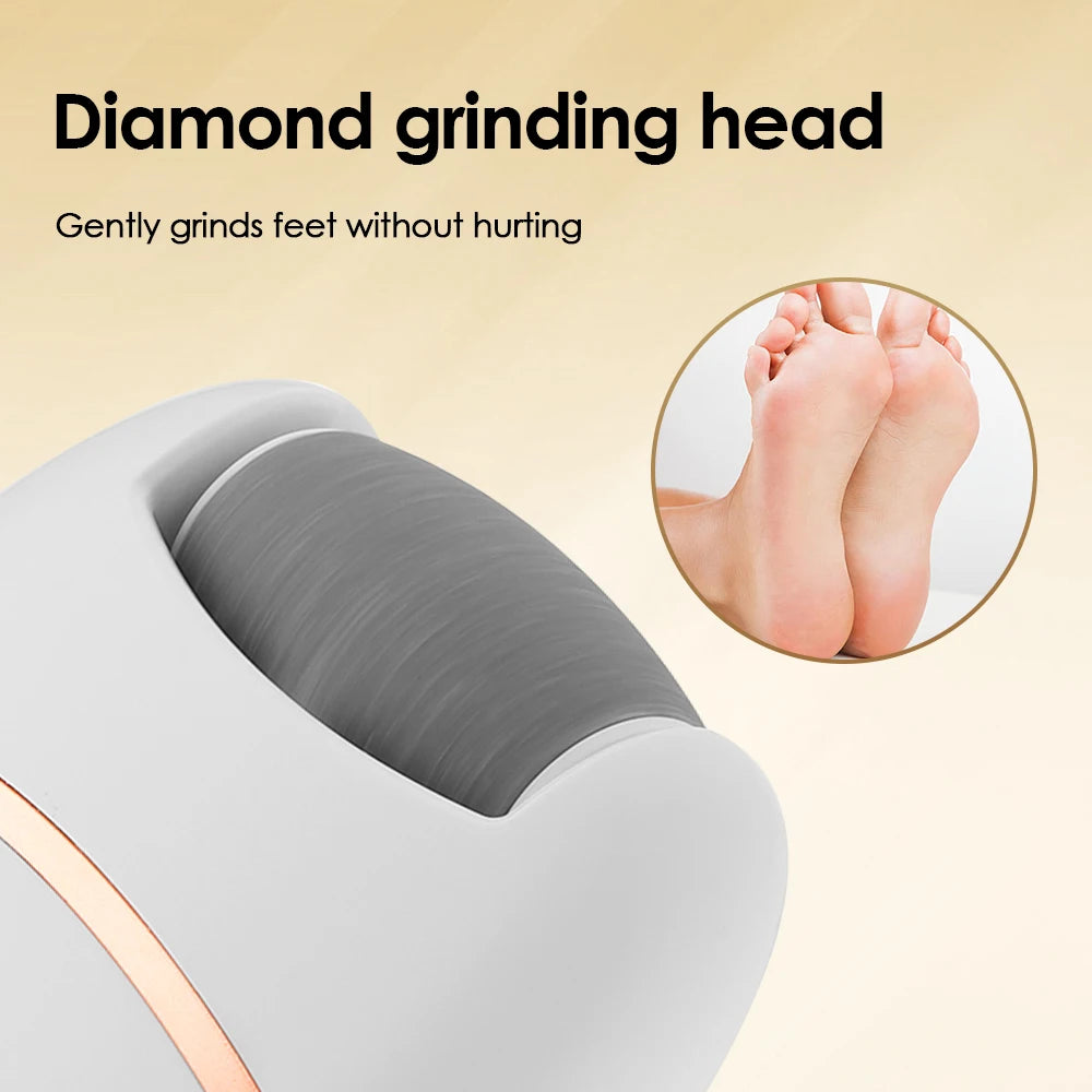 Automatic Electric Foot Grinder Thick Leather Deadskin Calluses Polishing Rechargeable Pedicure Tool Gentle Exfoliation File Peaceful Pleasures Health and Wellness