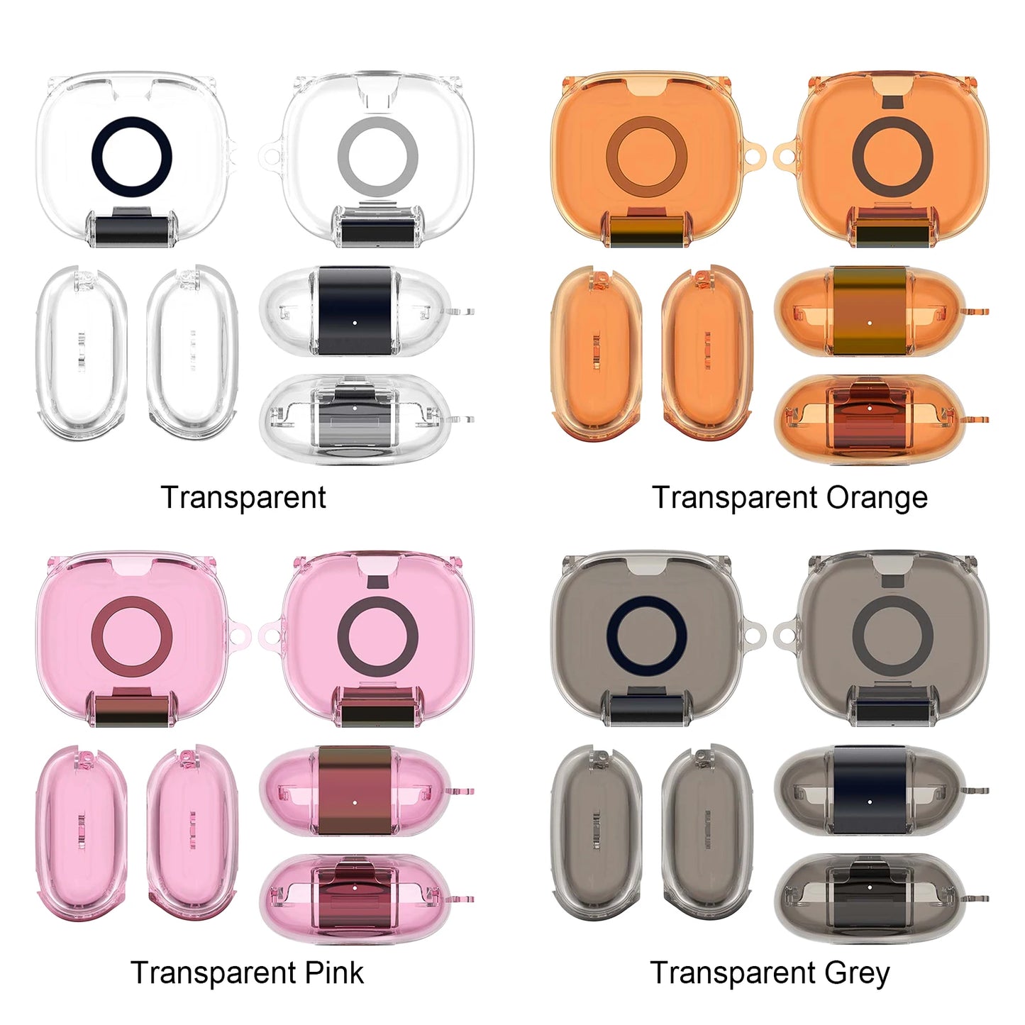for Powerbeats Accessories TPU Earphone Case with Safety Lock and Carabiner Clear Cover Case Anti Drop Earbuds Accessories Peaceful Pleasures Health and Wellness