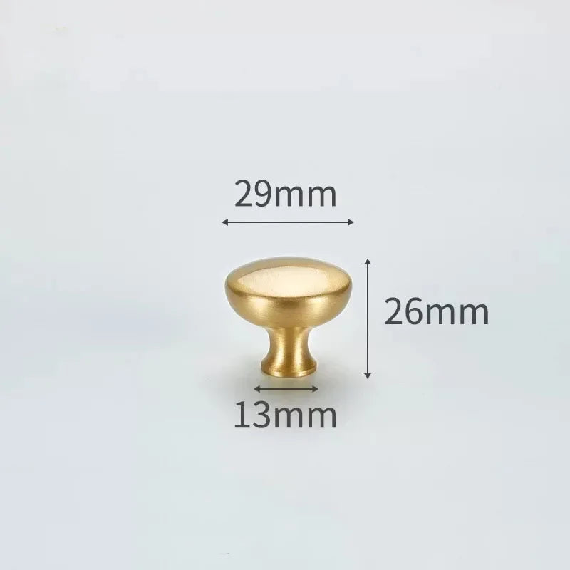 Solid Brass Cabinet Knobs | Modern Gold Furniture Pulls