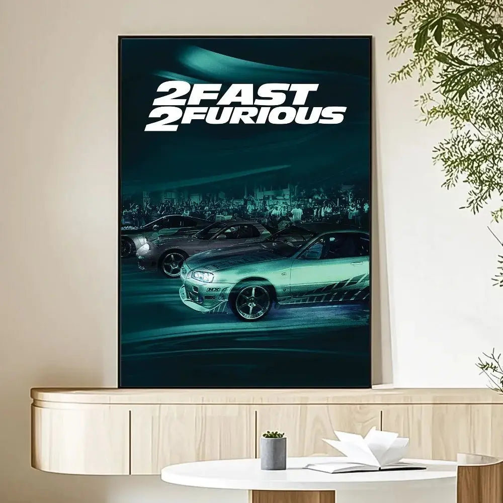 Fast & Furious 2 Vintage Canvas Movie Poster | Fan Wall Art