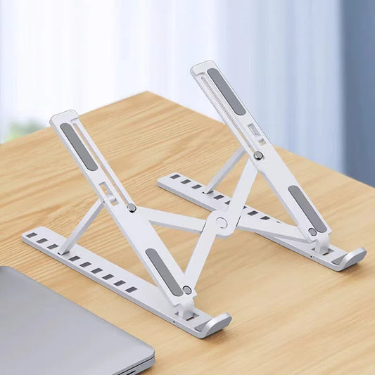 Foldable Laptop Stand | 10-Level Height Adjustable Notebook Holder Laptop Stand Peaceful Pleasures Health and Wellness