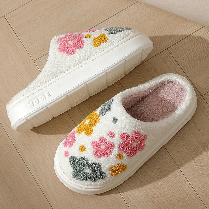 Women's Plush Fur Slippers | Non-Slip Warm Indoor House Shoes
