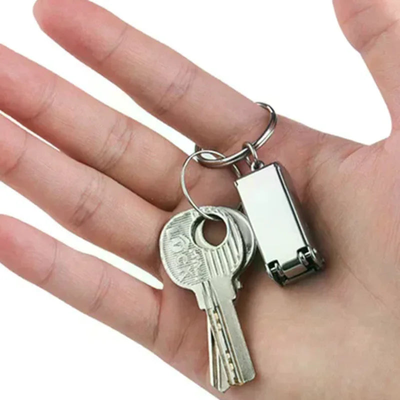 1pc Stainless Steel Mini Folded Nail Clipper With Key Ring Handle Rotary Nail Clipper Nail Accessories And Tools Small Scissors Peaceful Pleasures Health and Wellness