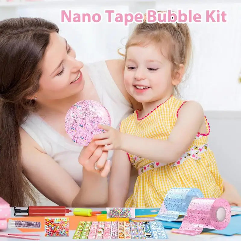 Nano Glue Kneading Music Blowing Bubble Full Set Of Nano Tape Double-Sided Paste Blowing Bubble DecompressionToys Sticker Peaceful Pleasures Health and Wellness