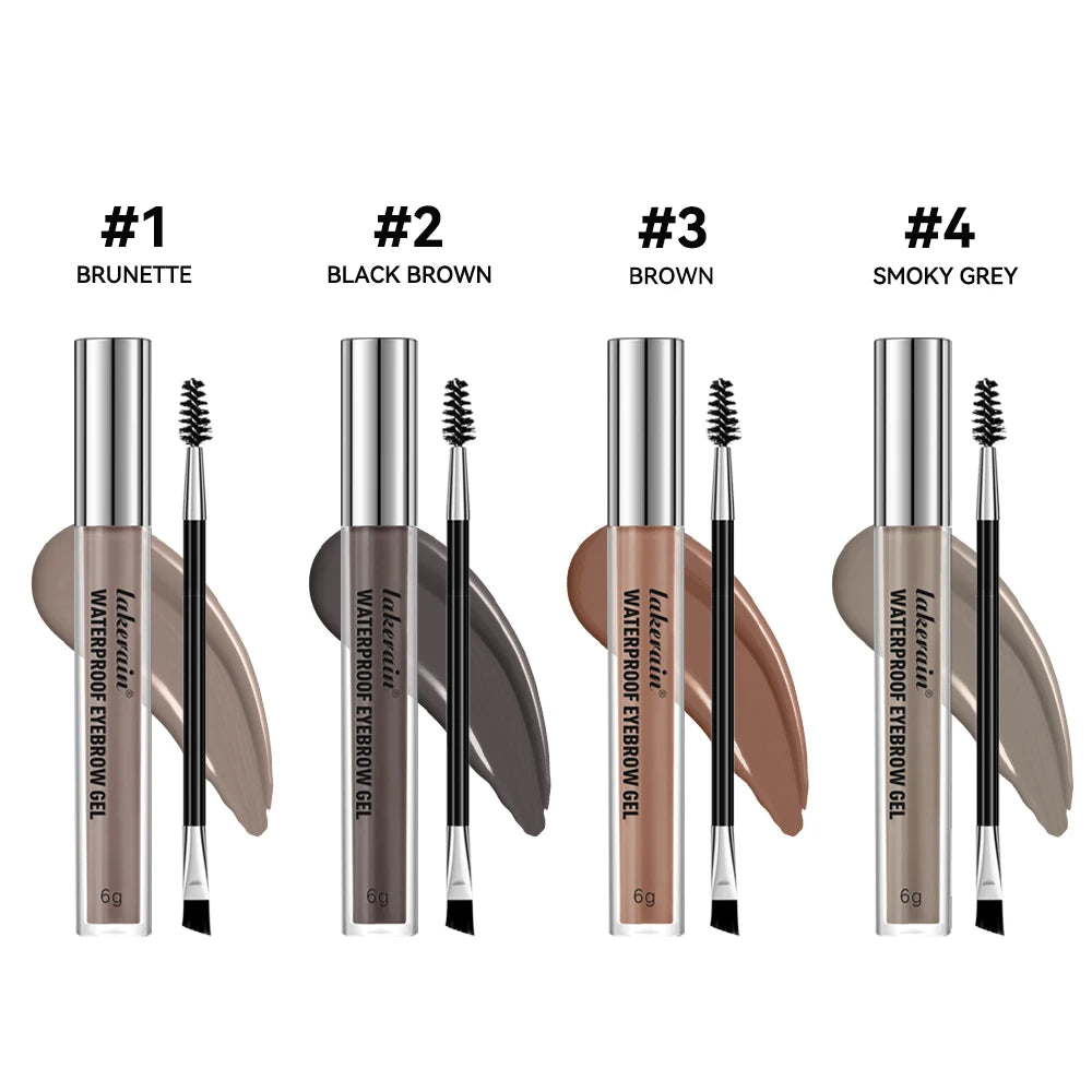 Waterproof Eyebrow Gel for Long Lasting Highly Tinted Liquid Eye Brow Makeup Sweatproof Natural Black Brown Peaceful Pleasures Health and Wellness