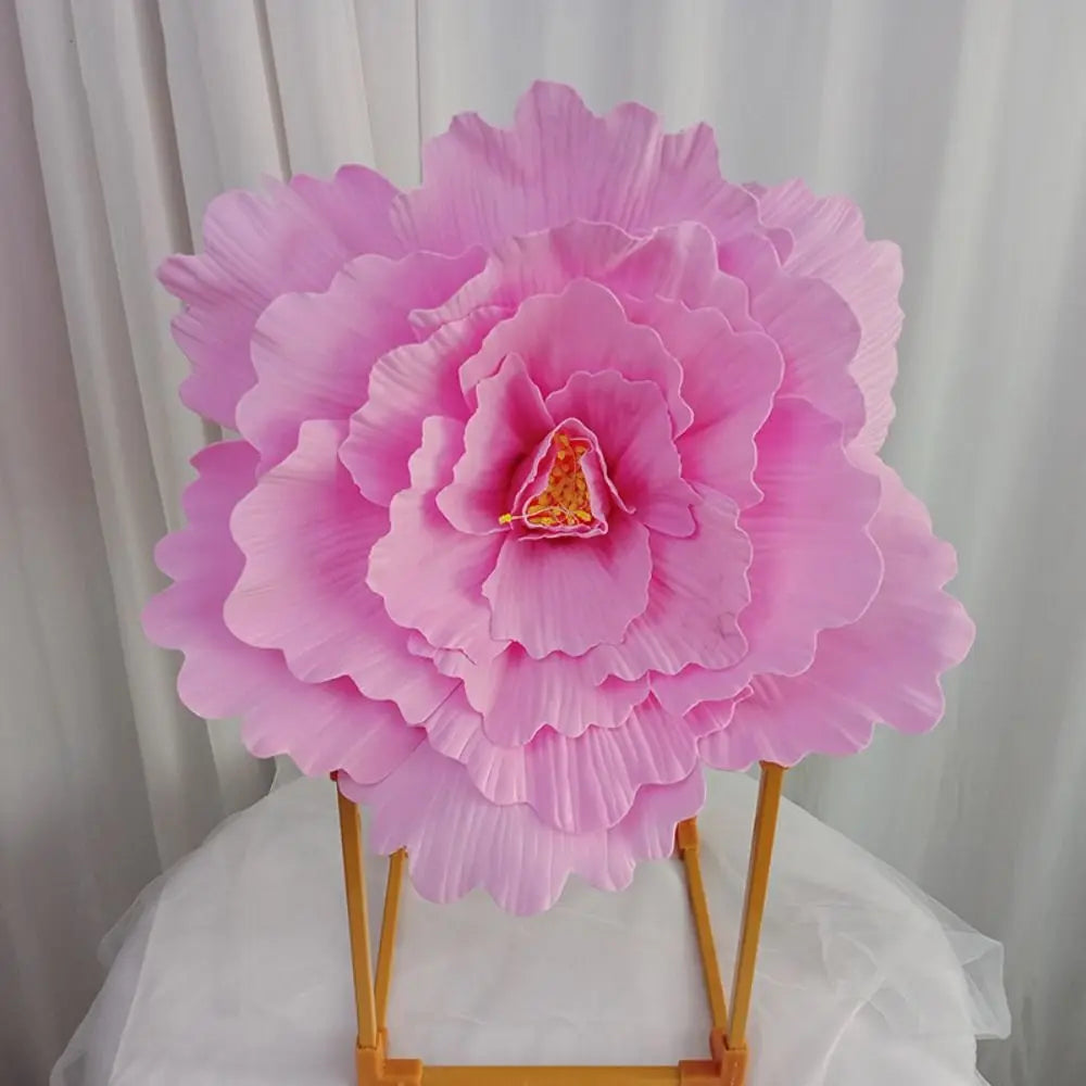 New 50CM PE Foam Rose Flower Photo Props Giant Peony False Flower Wedding Decoration Stage Party Supply Background Wall Peaceful Pleasures Health and Wellness rose red
