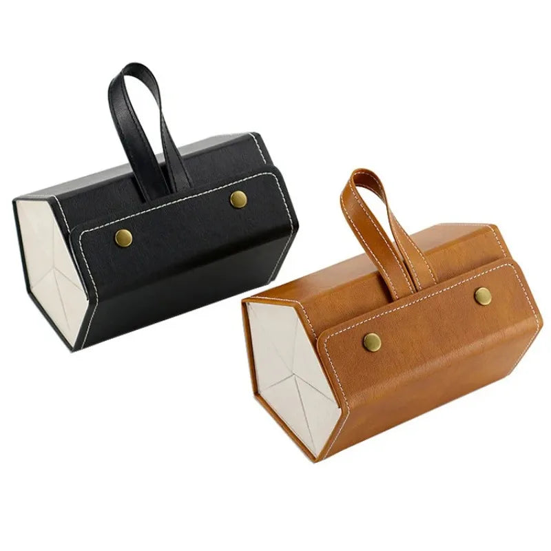 Fashion PU Leather Glasses Organizer Portable Multi-slot Folding Eyeglasses Holder Travel Storage Box Display Sunglasses Case Peaceful Pleasures Health and Wellness