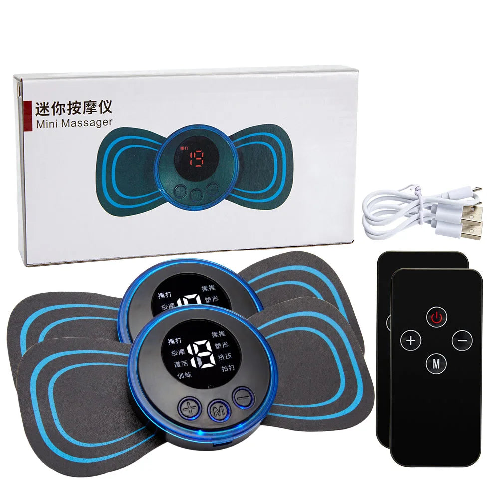 EMS Neck Massager – 8 Mode Rechargeable Cervical Pain Relief