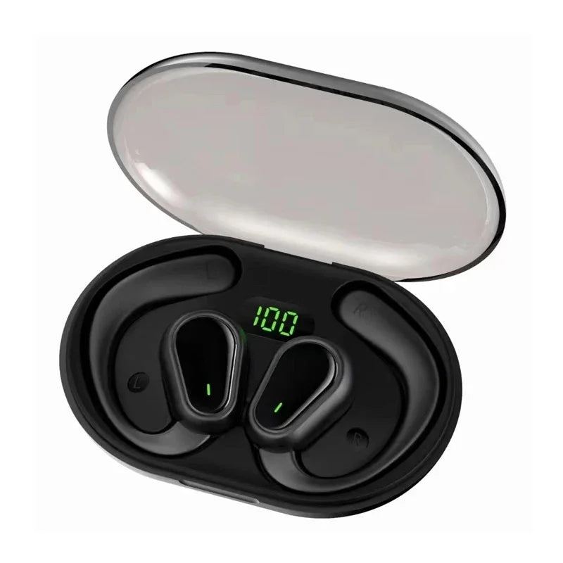 Bluetooth 5.3 Headphones Ear Hook Earphones Wireless Earphones HiFi Stereo Waterproof Headset Noise Reduction Earbuds for Xiaomi Peaceful Pleasures Health and Wellness Black