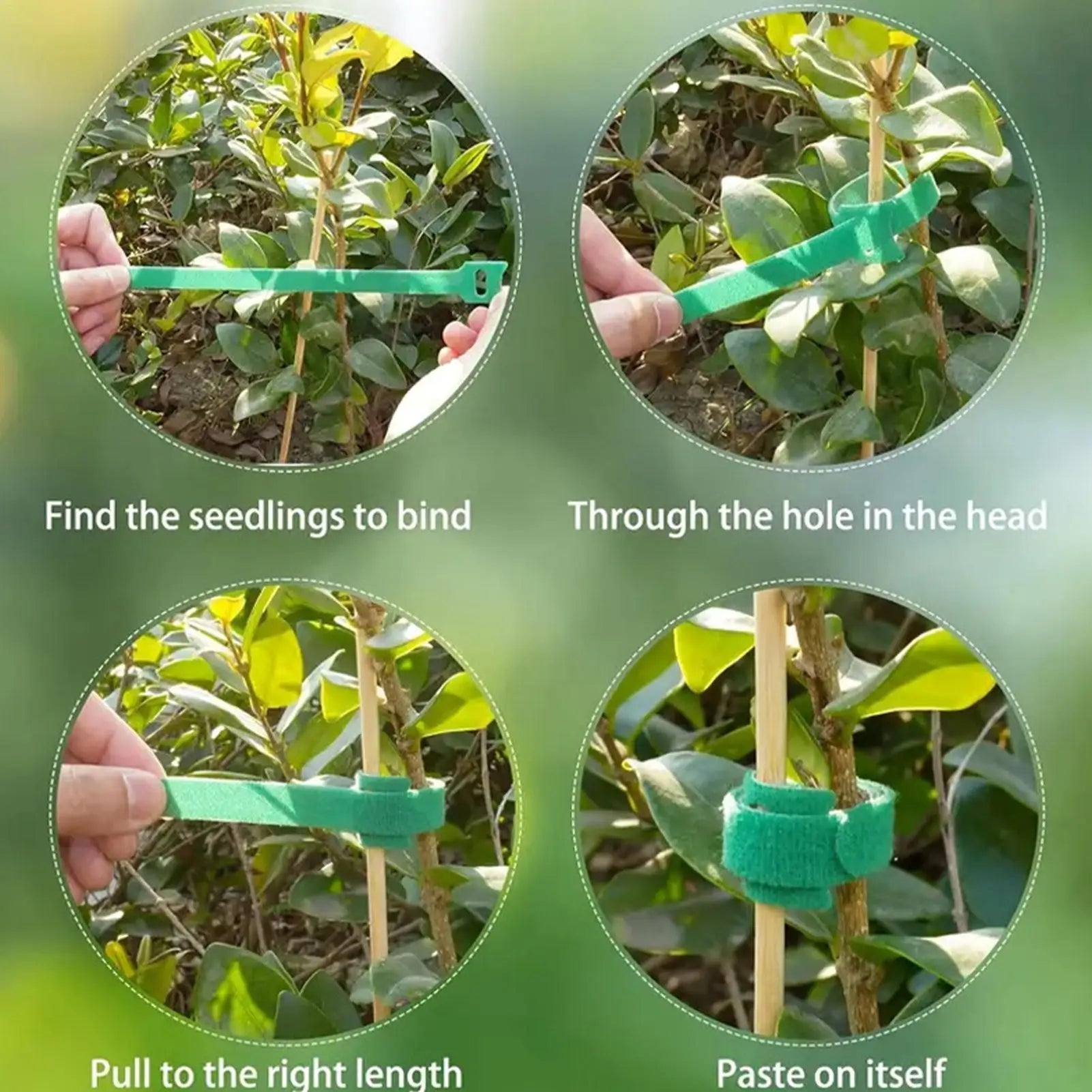 20 Packs Green Nylon Plant Ties - Garden Support Straps for Tomato, Grape Vine, Cucumber in Trellis, Greenhouse & Indoor Outdoor Peaceful Pleasures Health and Wellness