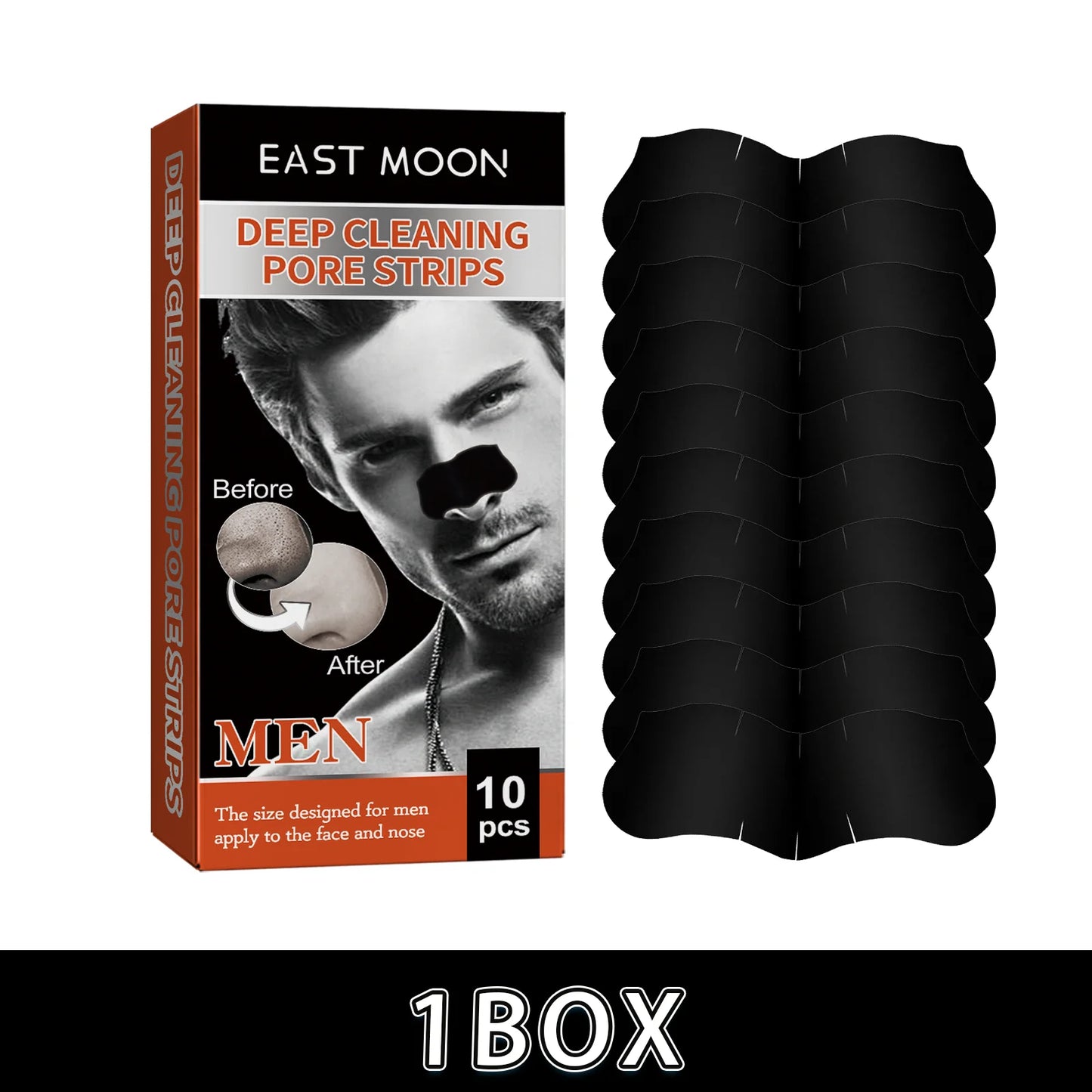 Men's Bamboo Charcoal Nose Strips | Deep Pore Cleansing 10pk