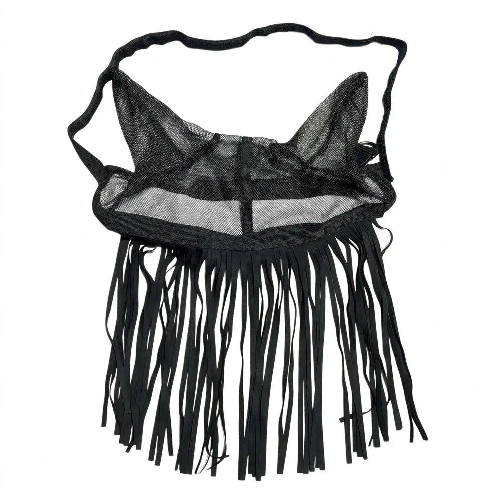 Horse Fly Mask with Tassels & UV Protection – Fine Mesh