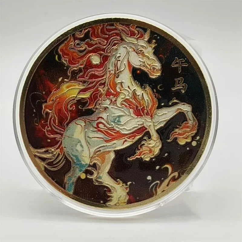 Chinese Zodiac Horse Lucky Coin | Feng Shui Collectible Gift