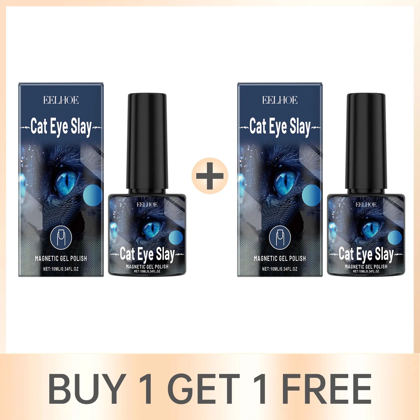 Eelhoe Cat Eye Magnetic Gel Nail Polish – Black Blue 10ml