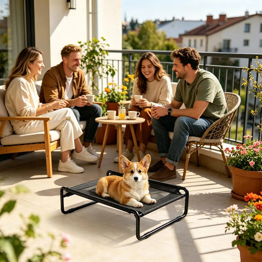 Elevated Dog Bed | Washable Non-Slip Raised Pet Cot Outdoor Elevated Pet Bed Peaceful Pleasures Health and Wellness
