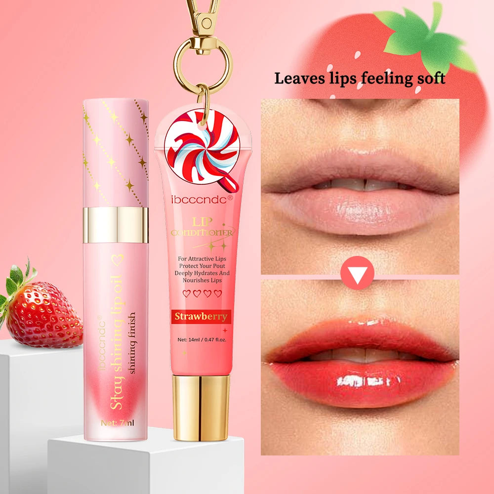 ibcccndc Lip Oil & Lip Stain Set – Hydrating Glossy Lip Duo Lip Oil & Gloss Set Peaceful Pleasures Health and Wellness