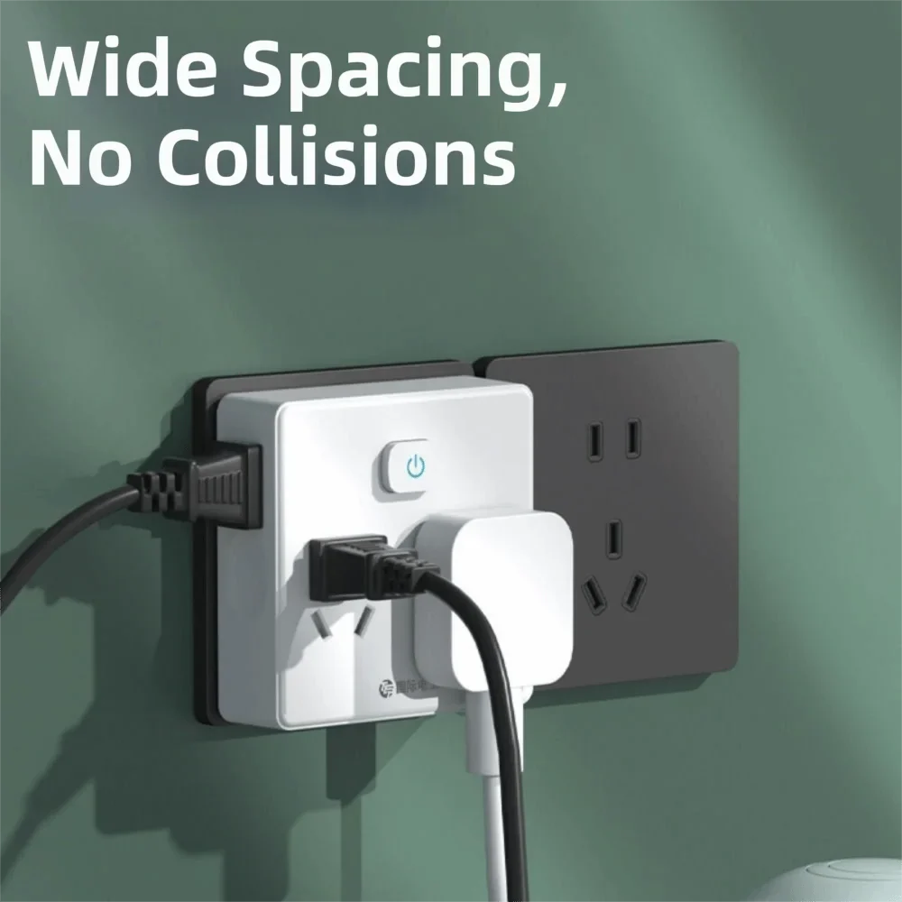 Ultra-Thin Power Strip Flat Plug USB-C Multi-Outlet Expander