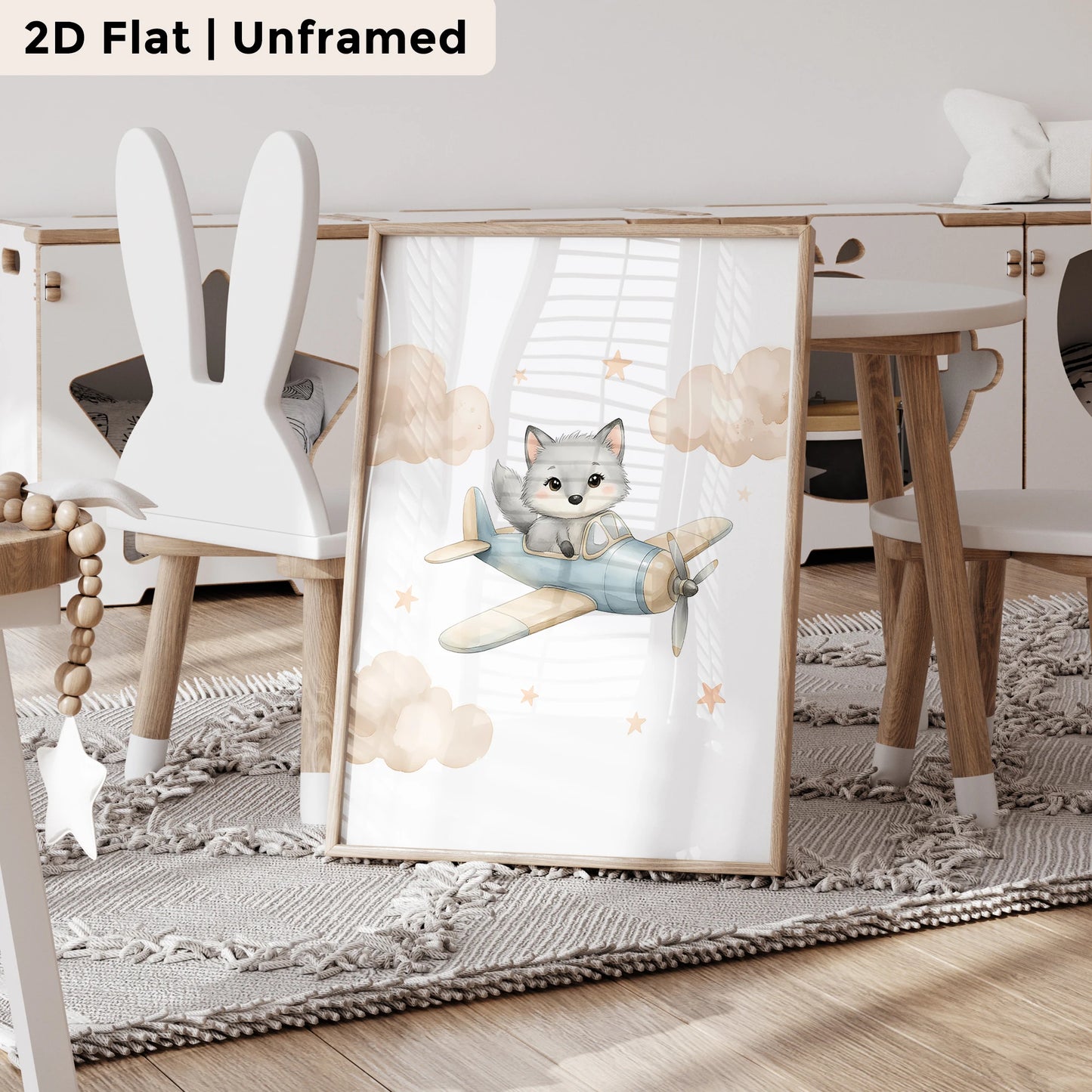 3-Piece Cartoon Rabbit & Sloth Canvas Wall Art Print Set