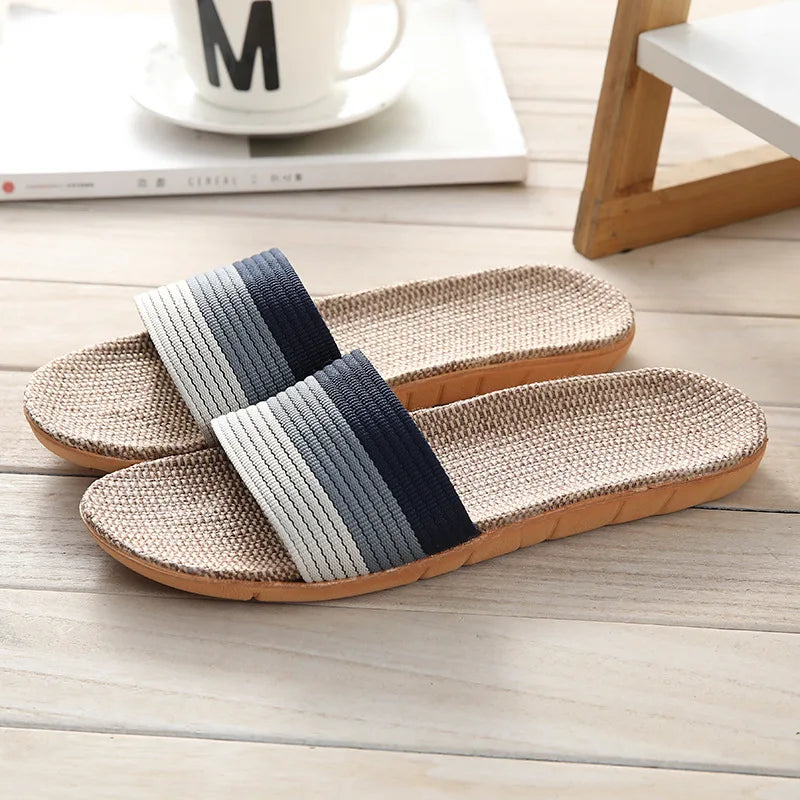 Men's Striped Beach Sandals | Breathable EVA Slides & Flip-Flops