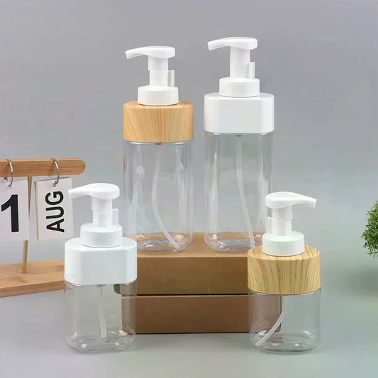 300/500ml Transparent Press Foaming Hand Soap Dispenser Empty Shower Gel Bottle Fcial Cleanser Mousse Container Travel Portable Peaceful Pleasures Health and Wellness