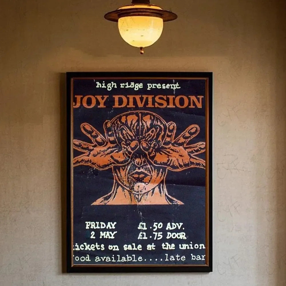Joy Division British Post Punk Band Canvas Poster Minimalist Aesthetic Wall Art Print Modern Living Room Home Decor Peaceful Pleasures Health and Wellness z14 30x40cm Unframed