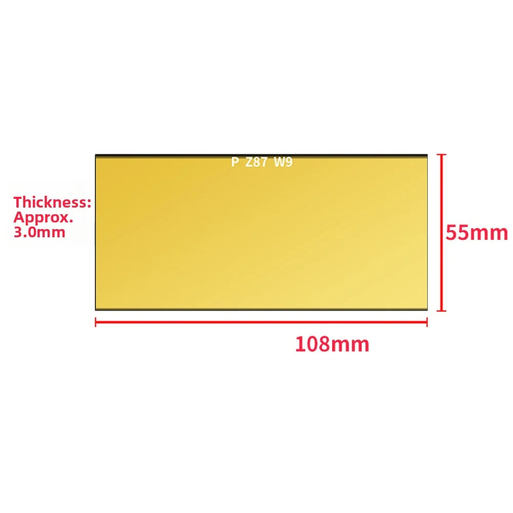 Welding Helmet Glass Lens Shade 9–13 | IR & UV Protection 2×4.25"