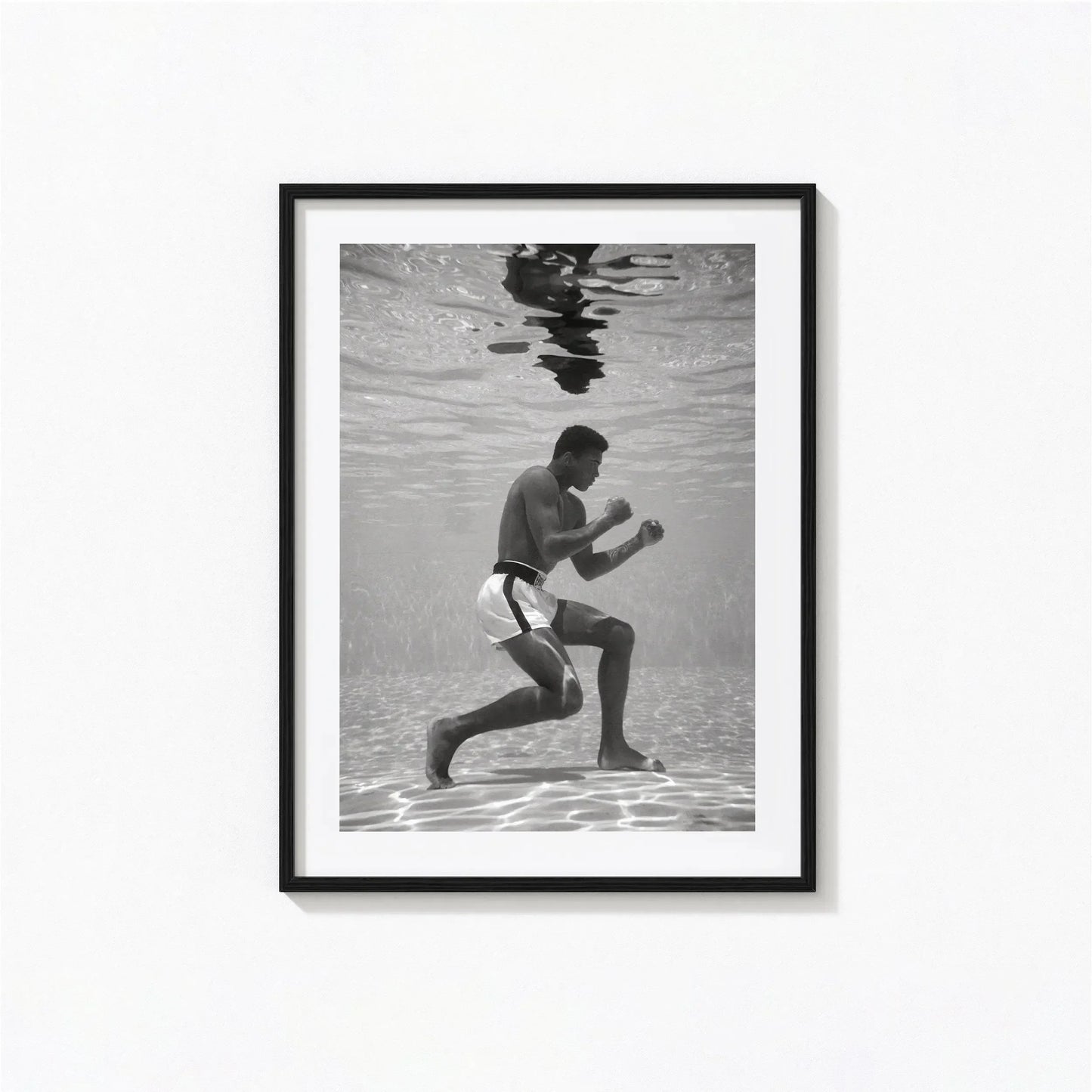 Muhammad Ali Black & White Canvas Wall Art | Boxing Poster
