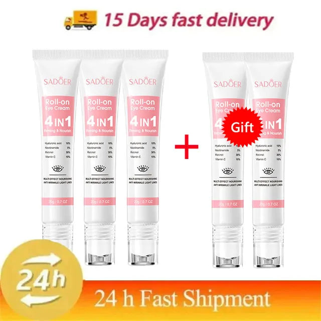 Instant Eye Bag Removal Cream Retinol Anti-Wrinkle Fade Fine Lines Firming Skin Anti Dark Circle Puffiness Brighten Eye Care Peaceful Pleasures Health and Wellness Buy 3 get 2 free