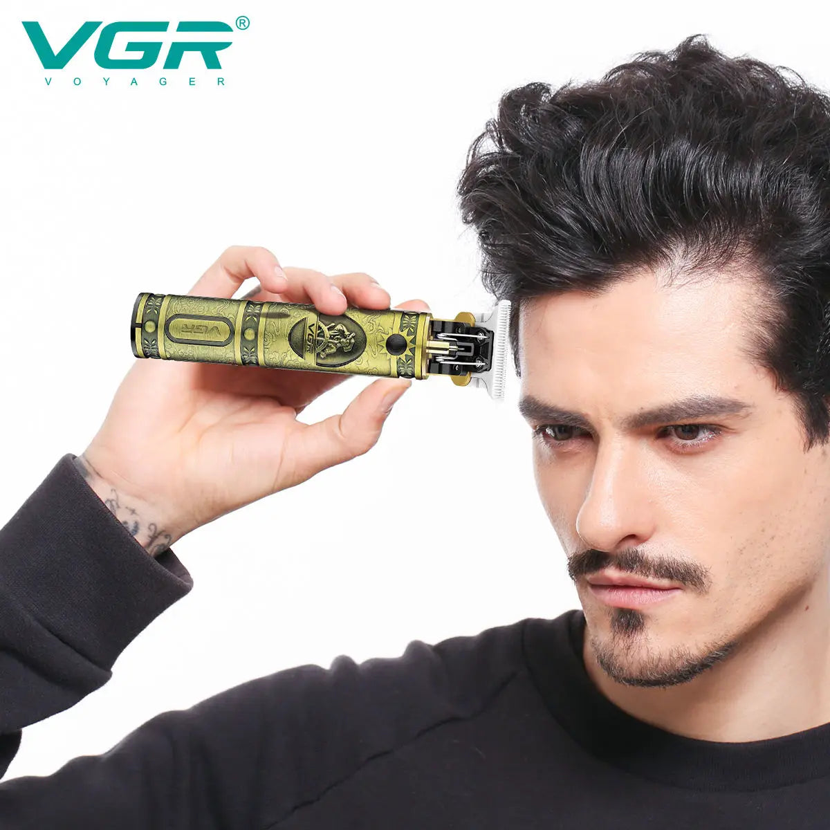 VGR 085 Hair Clipper Professional Rechargeable Personal Care Vintage Engraving Scissors T9 Trimmer USB Reduction Barber VGR Peaceful Pleasures Health and Wellness