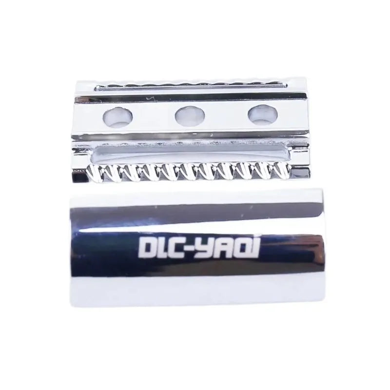YAQI Chrome Color Scalloped Bar Double Edge Safety Razor Head for mens Peaceful Pleasures Health and Wellness