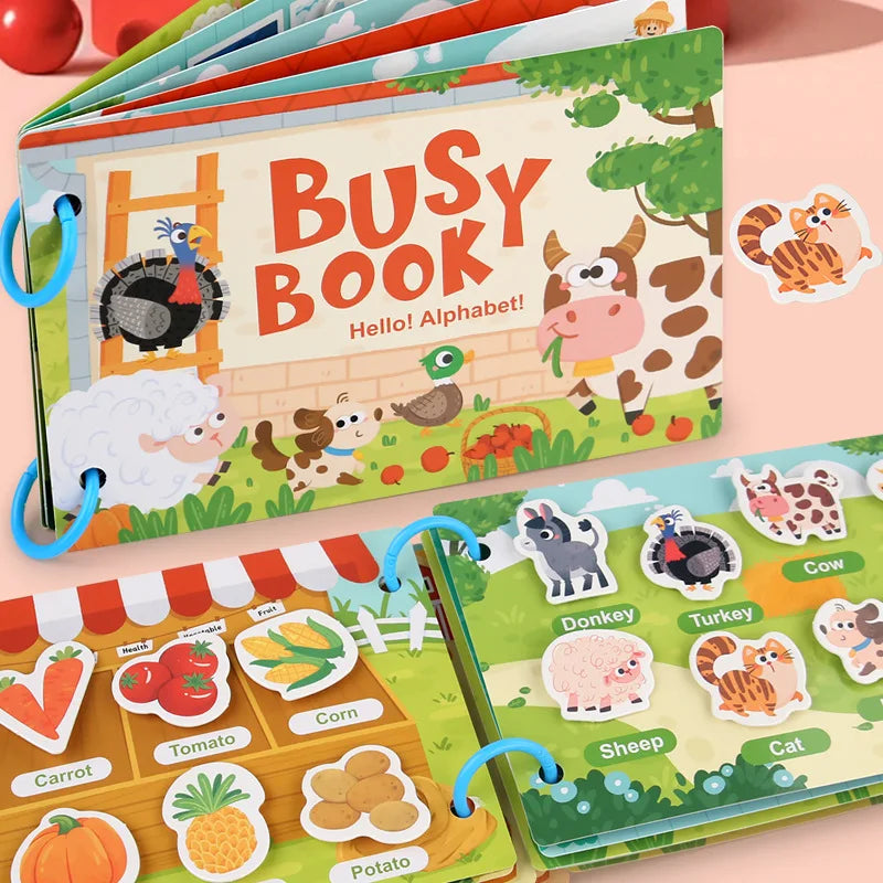 Montessori Busy Book Toddlers 1-3 Year Old Preschool Learning