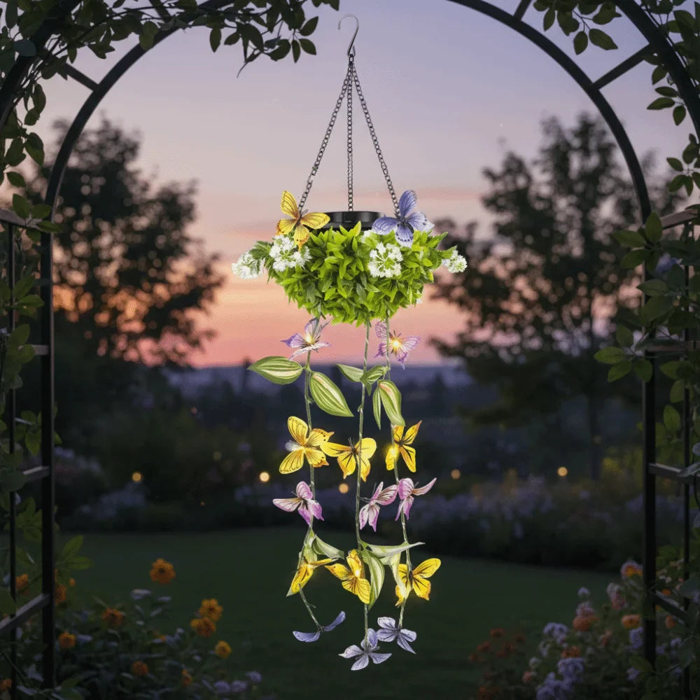 Solar Butterfly Vine Lamp | IP65 Waterproof Garden Light