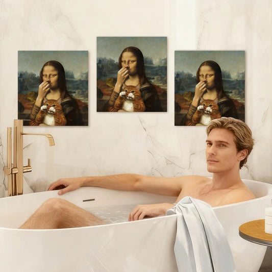 Funny Bathroom Pictures Waterproof Vintage Humor Home Poster Bathroom Wall Painting Decor For Home Room Restaurant Hotel Garden Peaceful Pleasures Health and Wellness