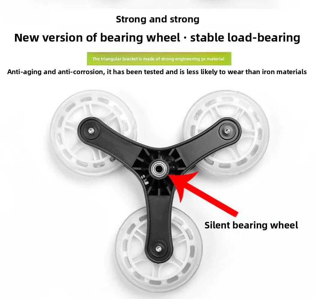 3-Wheel Stair Climbing Cart Casters – Replacement Rollers