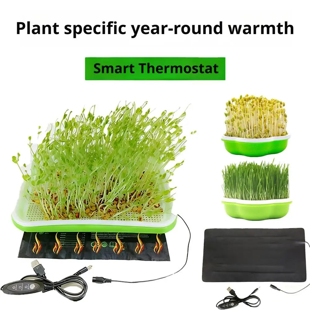 USB Plant Seedling Heat Mat – 8.5W Warming Pad for Indoor Plants & Reptiles Peaceful Pleasures Health and Wellness