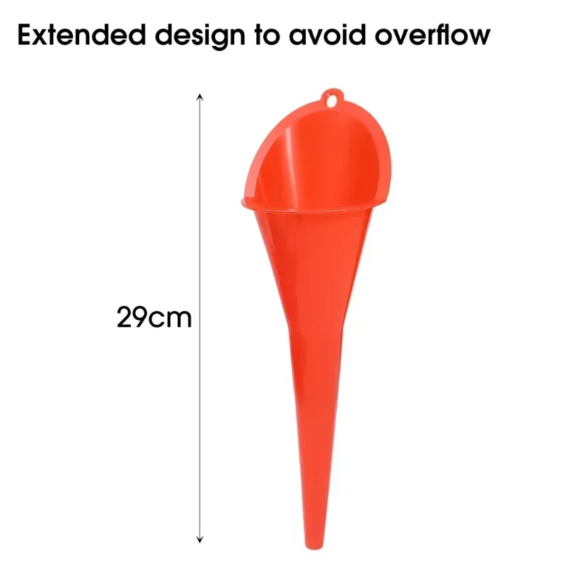 Long Stem Plastic Oil Funnel - Anti-Splash Design for Car & Motorcycle - Durable & Leak-Resistant Refueling Tool Peaceful Pleasures Health and Wellness
