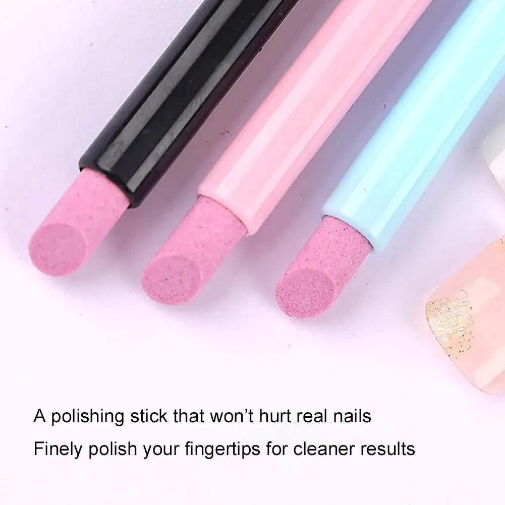 1PC Nails Art Quartz Grinding Pen Nail Cuticle scissors Dead Skin Remover UV Gel Polish Manicure Stick Files Accessories Tools Peaceful Pleasures Health and Wellness