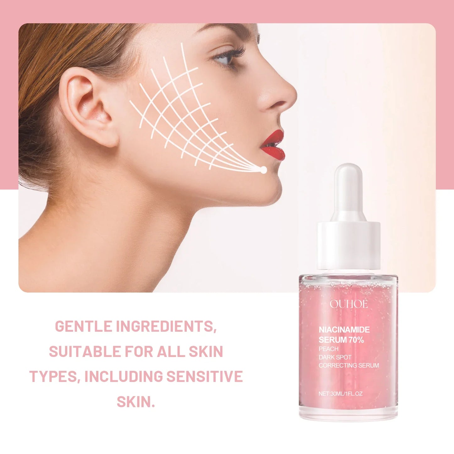 Ouhoe Nicotinamide Brightening Face Serum 30ml | Firming Essence