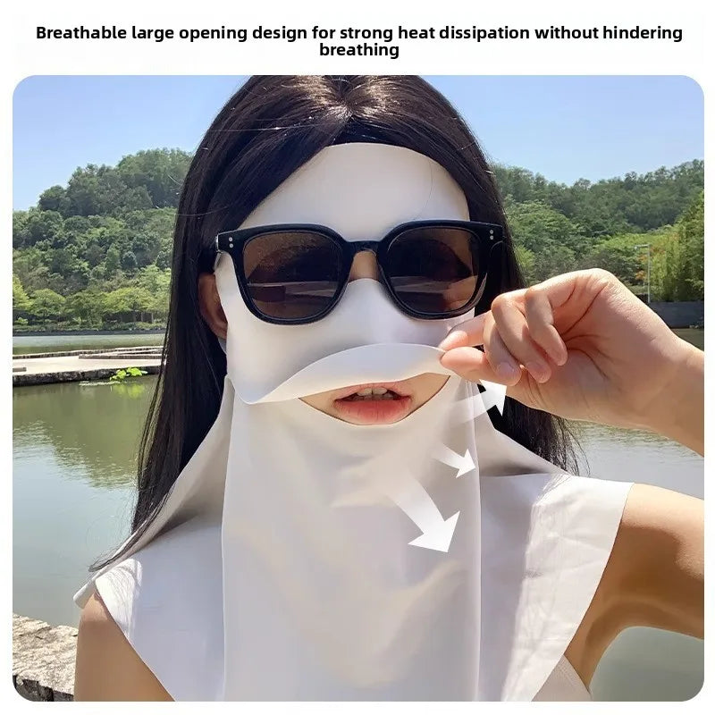 Ice Silk Face Mask UPF 50+ Cooling UV Sun Protection Gaiter