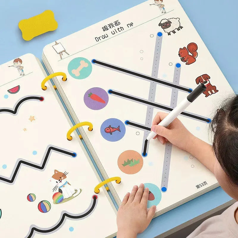 Toddler Pen Control Training Workbook Baby Magical Tracing Practice